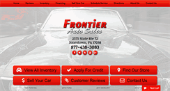 Desktop Screenshot of frontierautosales.net