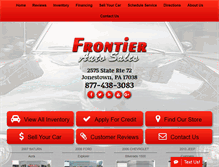 Tablet Screenshot of frontierautosales.net